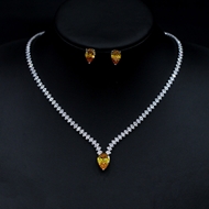 Show details for Copper or Brass Cubic Zirconia 2 Piece Jewelry Set in Flattering Style Show details for Copper or Brass Cubic Zirconia 2 Piece Jewelry Set in Flattering Style