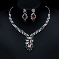 Show details for Inexpensive Platinum Plated Luxury 2 Piece Jewelry Set with Member Discount Show details for Inexpensive Platinum Plated Luxury 2 Piece Jewelry Set with Member Discount