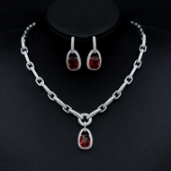 Show details for Fashionable Big Platinum Plated 2 Piece Jewelry Set Show details for Fashionable Big Platinum Plated 2 Piece Jewelry Set