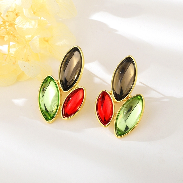 Picture of Unique Resin Dubai Big Stud Earrings