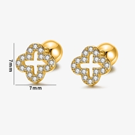 Picture of Sparkling Small Cubic Zirconia Stud Earrings