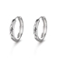 Show details for Brand New Platinum Plated 999 Sterling Silver Huggie Earrings with SGS/ISO Certification