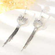 Show details for Impressive White Cubic Zirconia Tassel Earrings at Great Low Price Show details for Impressive White Cubic Zirconia Tassel Earrings at Great Low Price