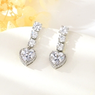 Show details for Fast Selling White Copper or Brass Dangle Earrings with Unbeatable Quality Show details for Fast Selling White Copper or Brass Dangle Earrings with Unbeatable Quality