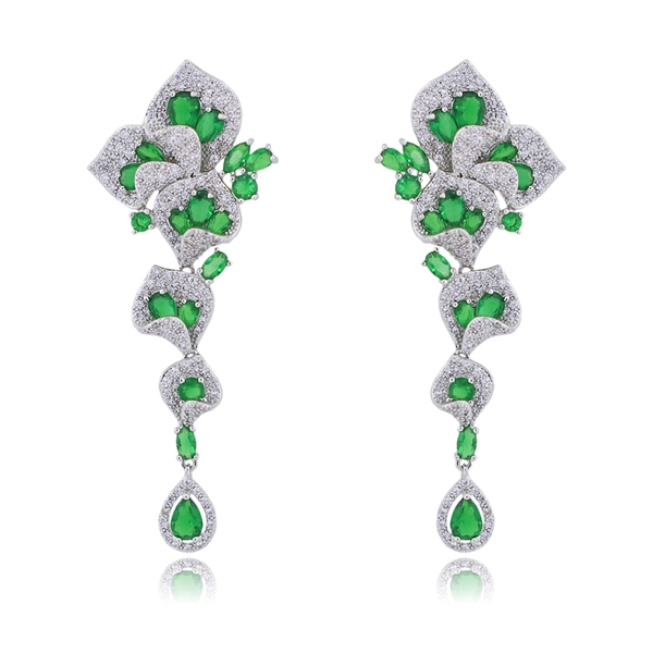 Picture of Origninal Big Platinum Plated Dangle Earrings