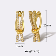 Picture of Origninal Medium Gold Plated Huggie Earrings