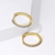 Picture of Designer Gold Plated White Huggie Earrings with No-Risk Return