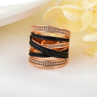 Show details for Pretty Cubic Zirconia Rose Gold Plated Fashion Ring