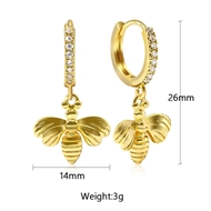 Picture of Hypoallergenic Gold Plated White Dangle Earrings with Easy Return