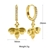 Picture of Hypoallergenic Gold Plated White Dangle Earrings with Easy Return