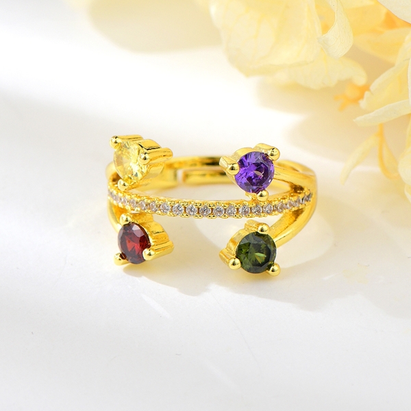 Picture of Latest Small Cubic Zirconia Adjustable Ring