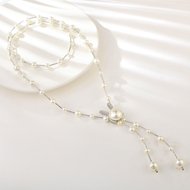 Show details for Low Price Platinum Plated White Y Necklace from Trust-worthy Supplier Show details for Low Price Platinum Plated White Y Necklace from Trust-worthy Supplier