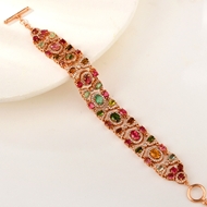 Picture of Fashionable Big Rose Gold Plated Fashion Bracelet