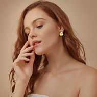 Picture of Wholesale Copper or Brass Big Big Stud Earrings with No-Risk Return