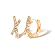 Picture of Delicate Gold Plated Huggie Earrings with Speedy Delivery