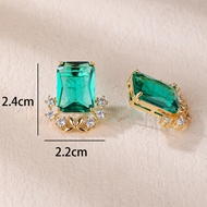 Picture of Bulk Gold Plated Cubic Zirconia Big Stud Earrings Exclusive Online