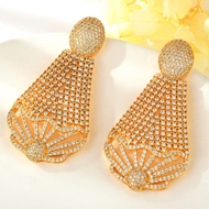 Show details for Delicate Cubic Zirconia Copper or Brass Dangle Earrings Show details for Delicate Cubic Zirconia Copper or Brass Dangle Earrings