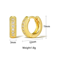 Picture of Irresistible White Gold Plated Huggie Earrings For Your Occasions