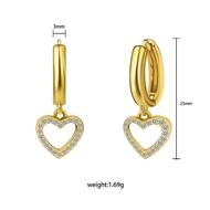 Picture of Delicate Love & Heart Dangle Earrings Online Only