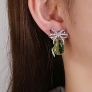 Picture of Luxury Green Dangle Earrings Online Only