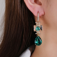 Picture of Staple Big Green Dangle Earrings