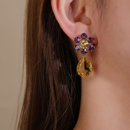 Picture of Need-Now Yellow Cubic Zirconia Dangle Earrings from Editor Picks