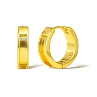 Picture of Impressive Gold Plated Delicate Huggie Earrings with Low MOQ