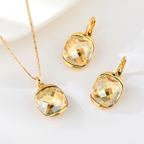 Picture of Irresistible Yellow Geometric 2 Piece Jewelry Set As a Gift