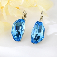 Show details for Distinctive Blue Platinum Plated Dangle Earrings at Great Low Price Show details for Distinctive Blue Platinum Plated Dangle Earrings at Great Low Price