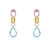 Picture of Low Cost Gold Plated Cubic Zirconia Dangle Earrings with Low Cost