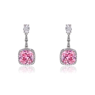 Picture of Geometric Platinum Plated Dangle Earrings with Beautiful Craftmanship