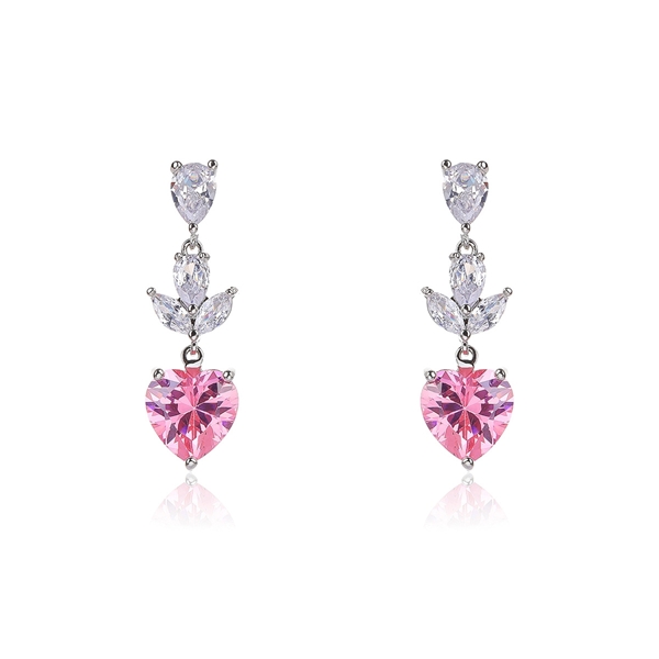 Picture of Luxury Pink Dangle Earrings in Exclusive Design