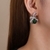 Picture of Green Platinum Plated Drop & Dangle Earrings for Female