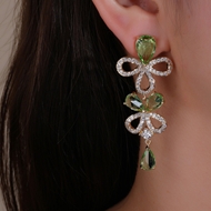 Picture of Irresistible Green Copper or Brass Dangle Earrings As a Gift