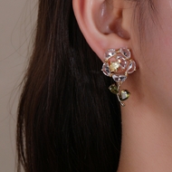 Picture of Funky Big Flowers & Plants Dangle Earrings