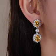 Picture of Impressive Yellow Flowers & Plants Dangle Earrings with Low MOQ