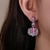 Picture of Bulk Platinum Plated Pink Dangle Earrings Exclusive Online