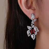 Picture of Luxury Red Dangle Earrings with 3~7 Day Delivery