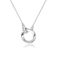 Picture of Platinum Plated Party Pendant Necklace with Wow Elements