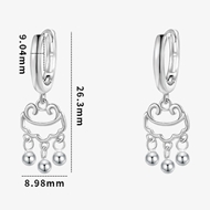 Picture of Hypoallergenic Platinum Plated Holiday Small Hoop Earrings with Easy Return