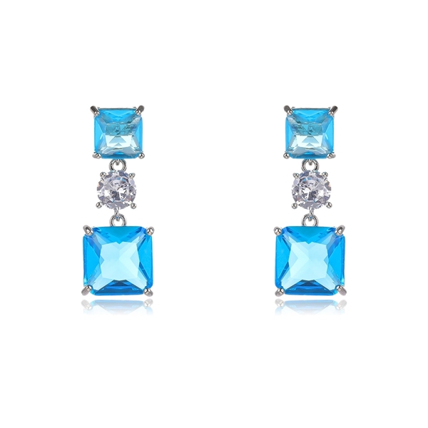 Picture of Recommended Blue Geometric Dangle Earrings with Member Discount