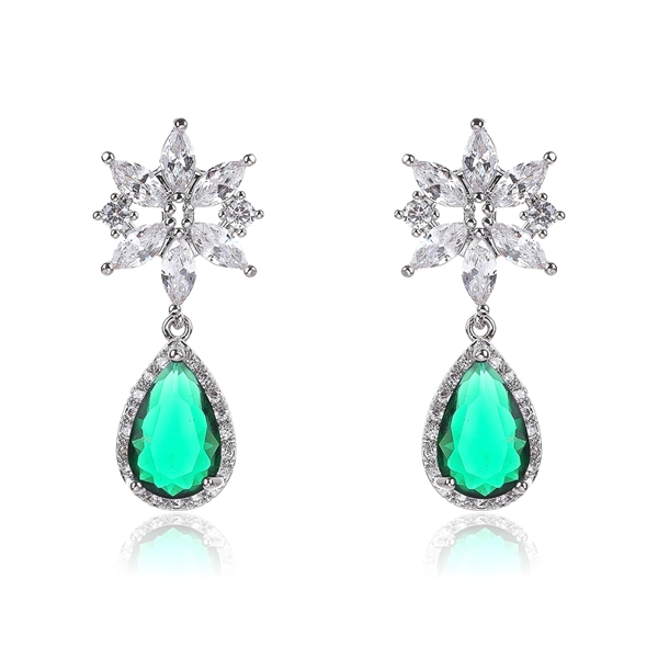 Picture of Nice Cubic Zirconia Luxury Dangle Earrings