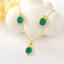 Show details for Charming Green Geometric 2 Piece Jewelry Set of Original Design
