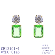 Picture of Luxury Green Dangle Earrings with Worldwide Shipping