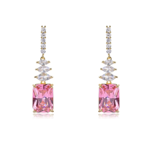 Picture of Bling Party Pink Dangle Earrings