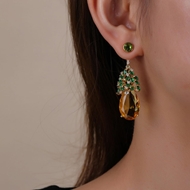 Picture of Copper or Brass Luxury Dangle Earrings Online Only