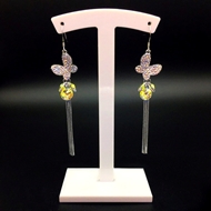 Show details for Purchase Platinum Plated Yellow Dangle Earrings Exclusive Online Show details for Purchase Platinum Plated Yellow Dangle Earrings Exclusive Online