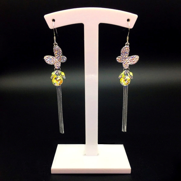 Picture of Purchase Platinum Plated Yellow Dangle Earrings Exclusive Online