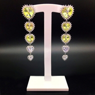 Show details for Low Cost Platinum Plated Love & Heart Dangle Earrings with Low Cost Show details for Low Cost Platinum Plated Love & Heart Dangle Earrings with Low Cost