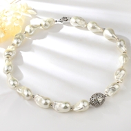 Show details for Hypoallergenic Platinum Plated Artificial Pearl Pendant Necklace with Easy Return Show details for Hypoallergenic Platinum Plated Artificial Pearl Pendant Necklace with Easy Return